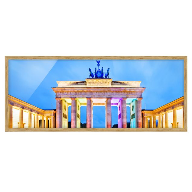 Wandbilder Modern Erleuchtetes Brandenburger Tor
