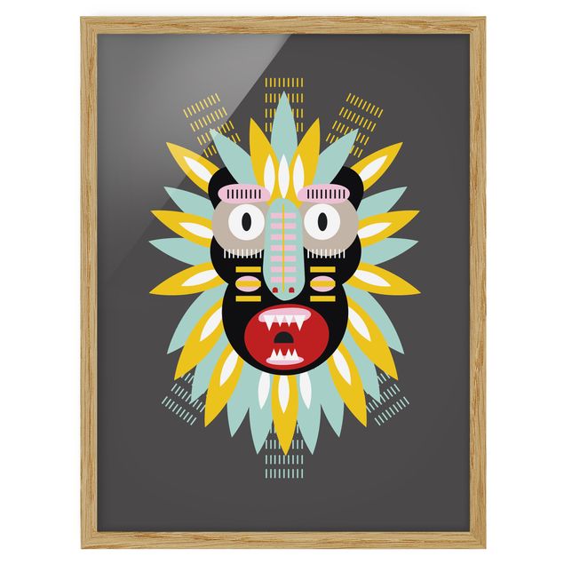 Wandbilder Modern Collage Ethno Maske - King Kong