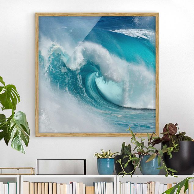 Strandbilder mit Rahmen Tosende Wellen