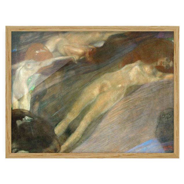 Wandbilder Akt & Erotik Gustav Klimt - Bewegtes Wasser