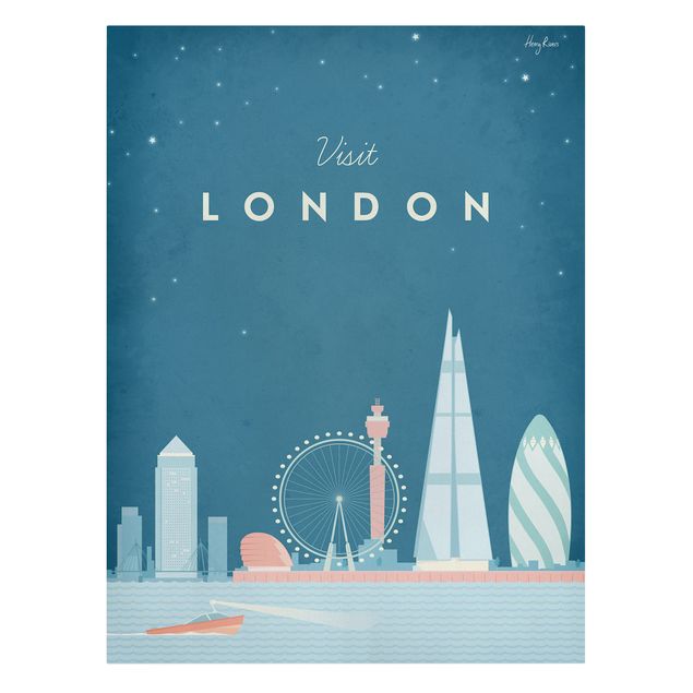 Skyline Leinwand Reiseposter - London