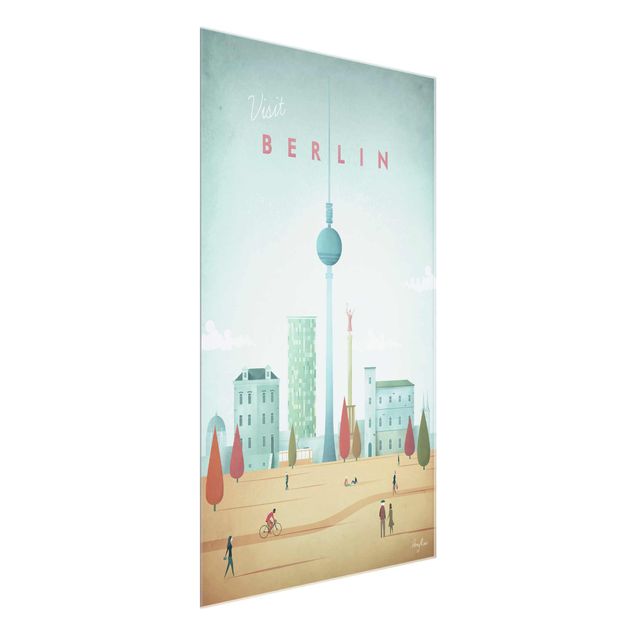 Glasbild Stadt Reiseposter - Berlin