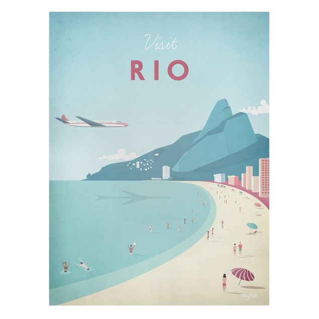 Skyline Leinwand Reiseposter - Rio de Janeiro