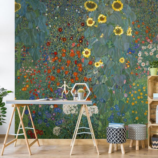 Kunststile Gustav Klimt - Garten Sonnenblumen