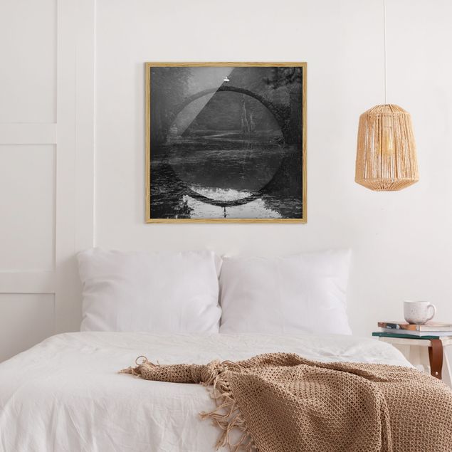 schwarz-weiß Bilder mit Rahmen Traumtänzerin