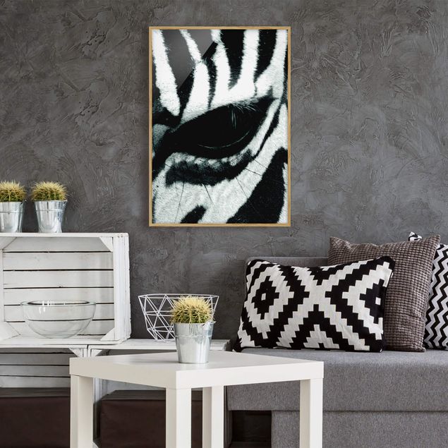 schwarz-weiß Bilder gerahmt Zebra Crossing No.4