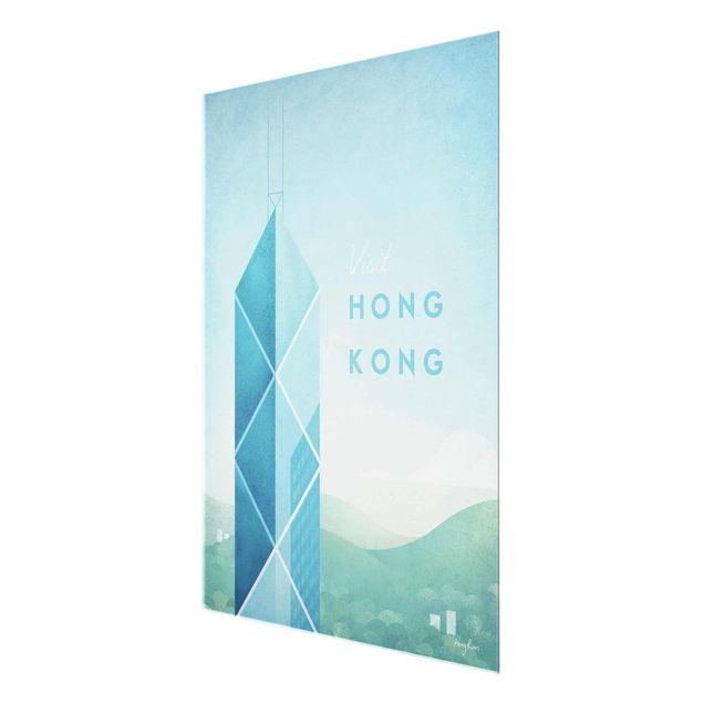 Wandbilder Blau Reiseposter - Hong Kong