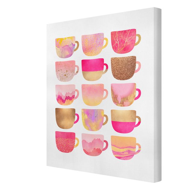 Elisabeth Fredriksson Bilder Goldene Tassen mit Pink