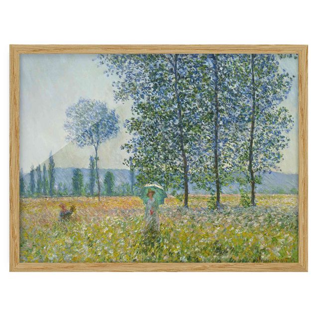 Wandbilder Bäume Claude Monet - Felder im Frühling
