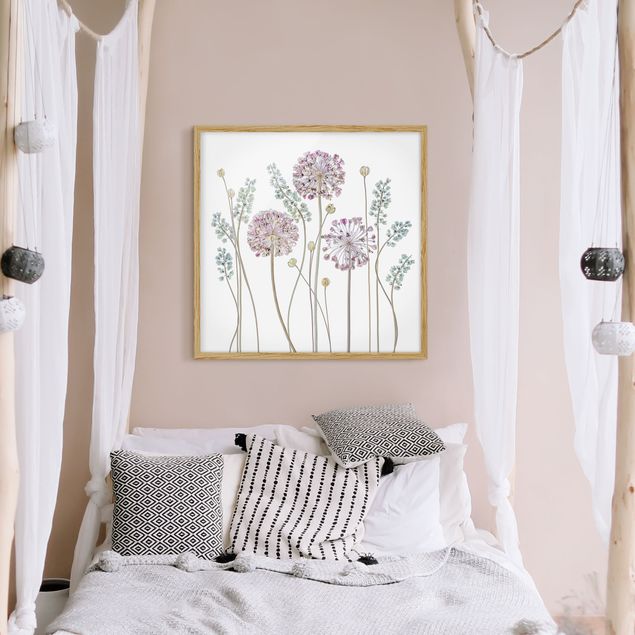 Wandbilder Floral Allium Illustration