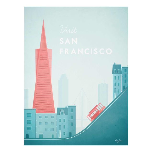 Wandbilder Türkis Reiseposter - San Francisco