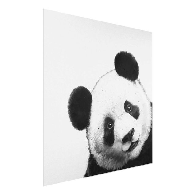 Wandbilder Pandas Illustration Panda Schwarz Weiß Malerei