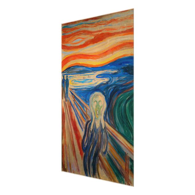 Glasbild Abstakt Edvard Munch - Der Schrei