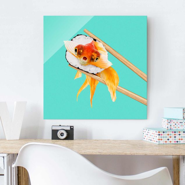 Küche Dekoration Sushi mit Goldfisch