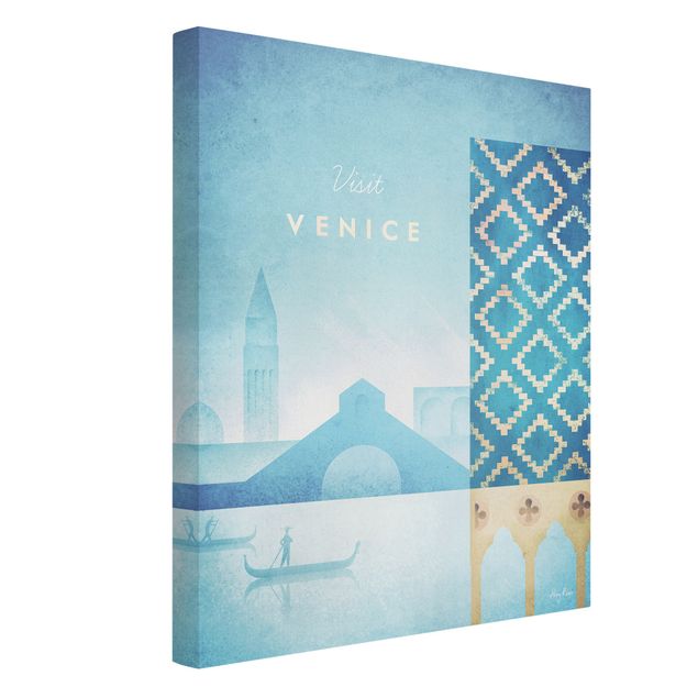 Leinwand Kunst Reiseposter - Venedig