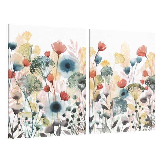 Wandbilder Blumen Wildblumen im Sommer Set I