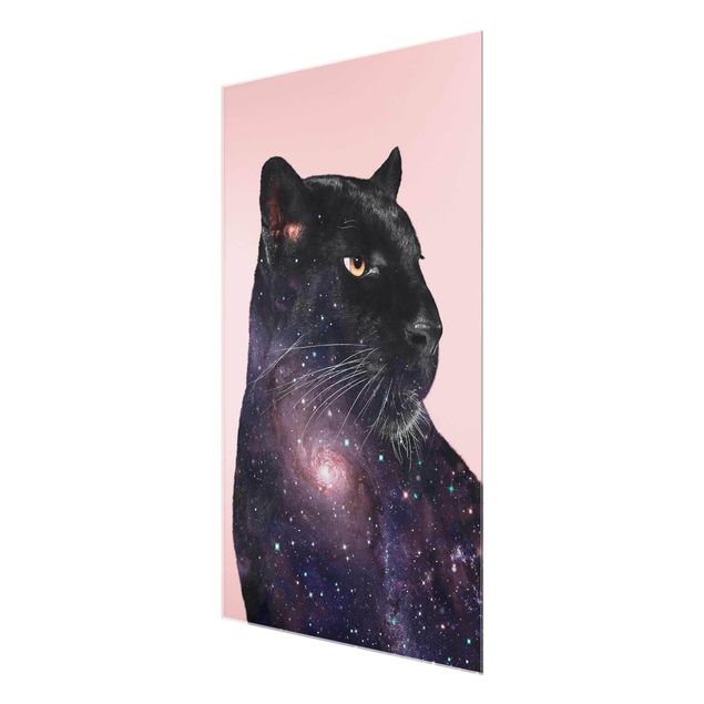 Wandbilder Modern Panther mit Galaxie