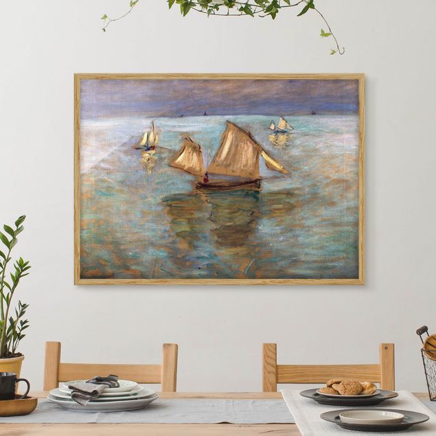 Gerahmte Bilder Strände Claude Monet - Fischerboote