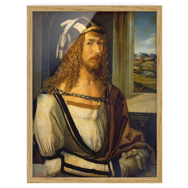 Wandbilder Landschaften Albrecht Dürer - Selbstbildnis mit Landschaft