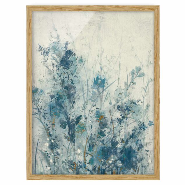 Wandbilder Blumen Blaue Frühlingswiese I
