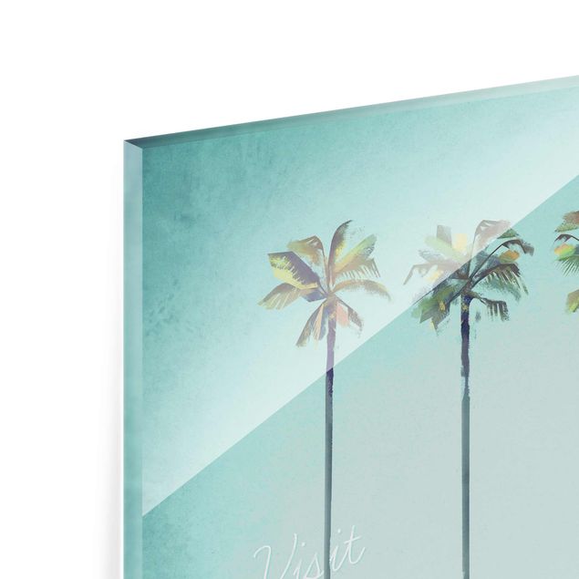 Wandbilder Glas Natur Reiseposter - Miami
