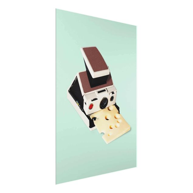 Wandbilder Modern Kamera mit Käse