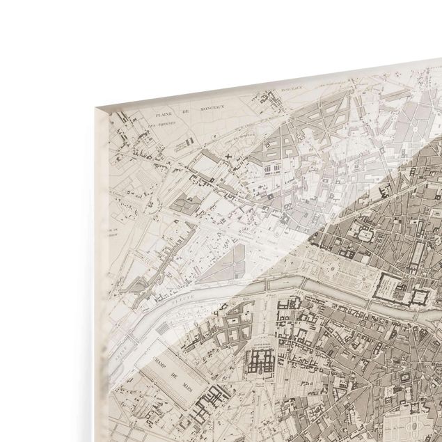 schöne Bilder Vintage Stadtplan Paris