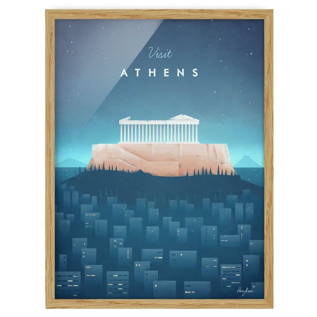 Wandbilder Kunstdrucke Reiseposter - Athen