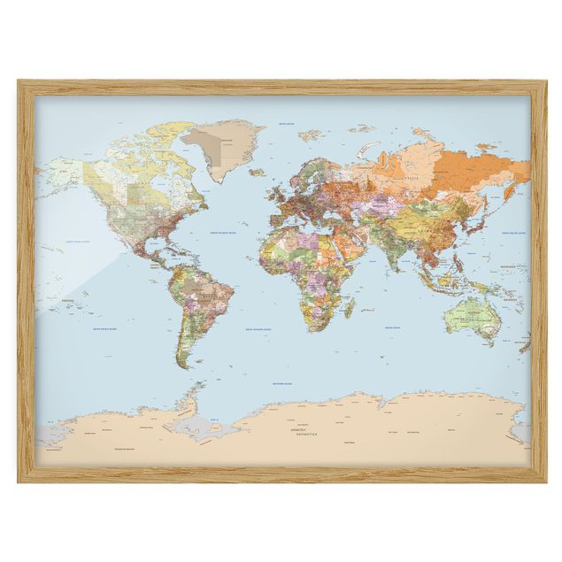Wandbilder Weltkarten Politische Weltkarte