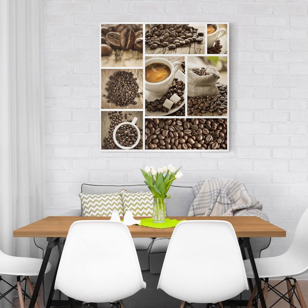 Wandbilder Modern Kaffee Collage
