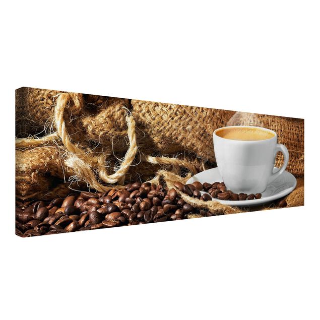 Cafe Bilder auf Leinwand Kaffee am Morgen