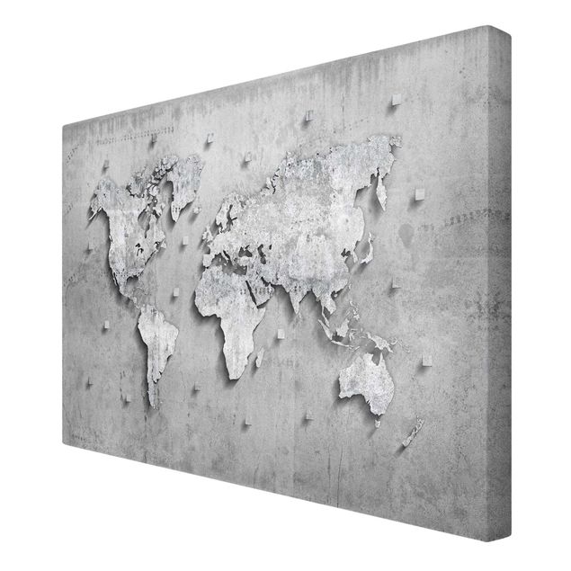 schöne Bilder Beton Weltkarte