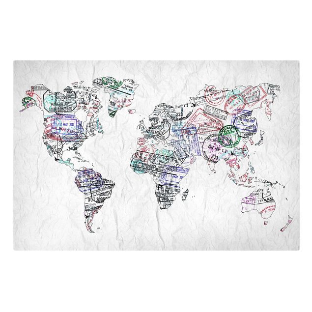 Bilder Reisepass Stempel Weltkarte