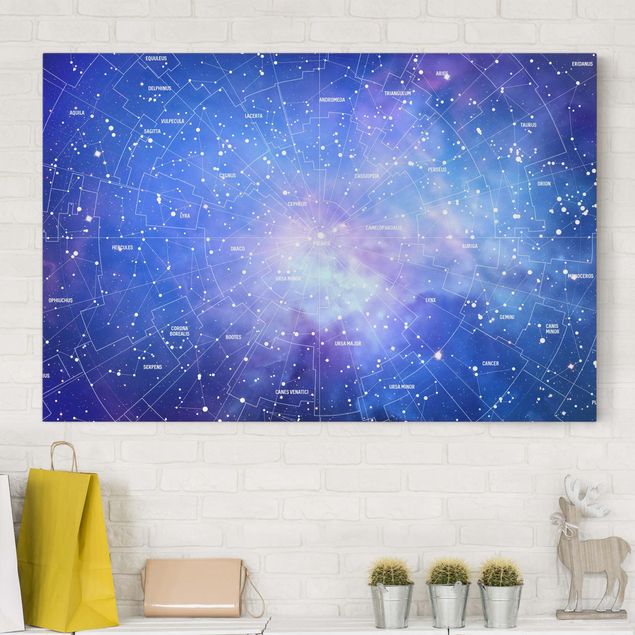 Wanddeko Küche Sternbild Himmelkarte