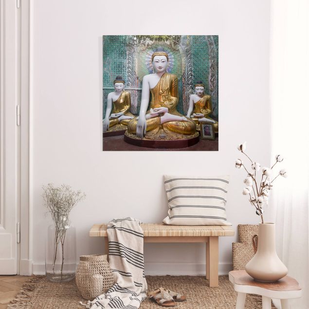 Wanddeko Küche Buddha Statuen