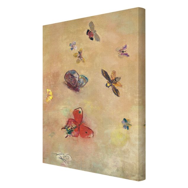 Wandbilder Kunstdrucke Odilon Redon - Bunte Schmetterlinge