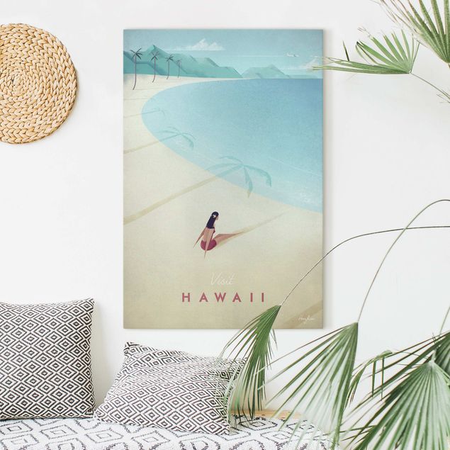 Wanddeko Küche Reiseposter - Hawaii