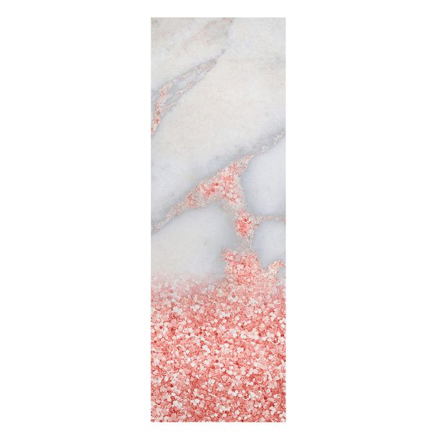 Leinwandbilder abstrakt Marmoroptik mit Rosa Konfetti