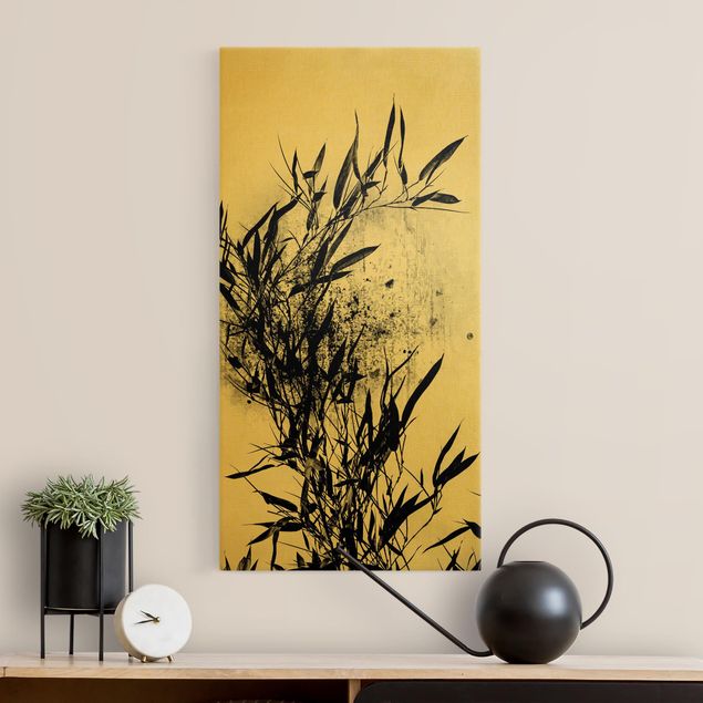 Wandbilder Bambus Grafische Pflanzenwelt - Schwarzer Bambus