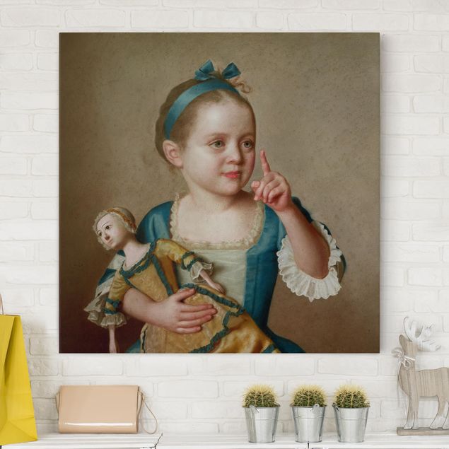 Wanddeko Küche Jean Etienne Liotard - Mädchen mit Puppe