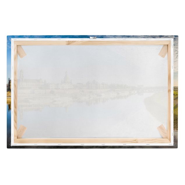 schöne Leinwandbilder Die Weiße Flotte von Dresden