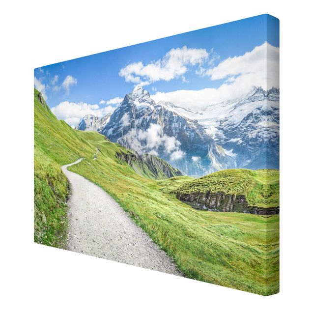 Natur Leinwand Grindelwald Panorama