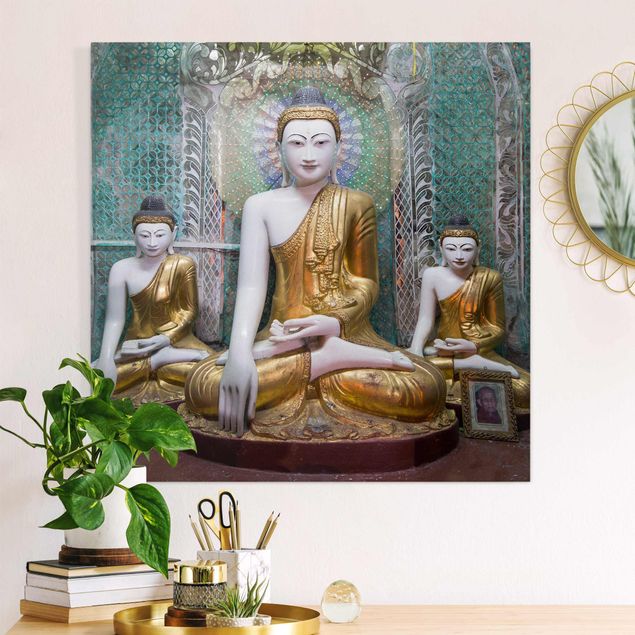 Wandbilder Asien Buddha Statuen