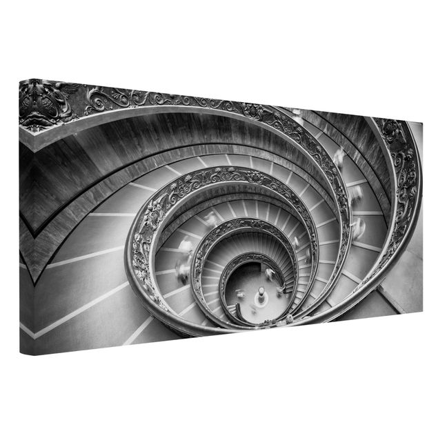 schwarz-weiß Bilder auf Leinwand Bramante Treppe
