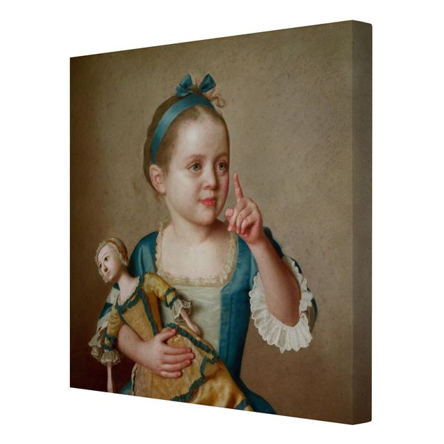 Wandbilder Jean Etienne Liotard - Mädchen mit Puppe