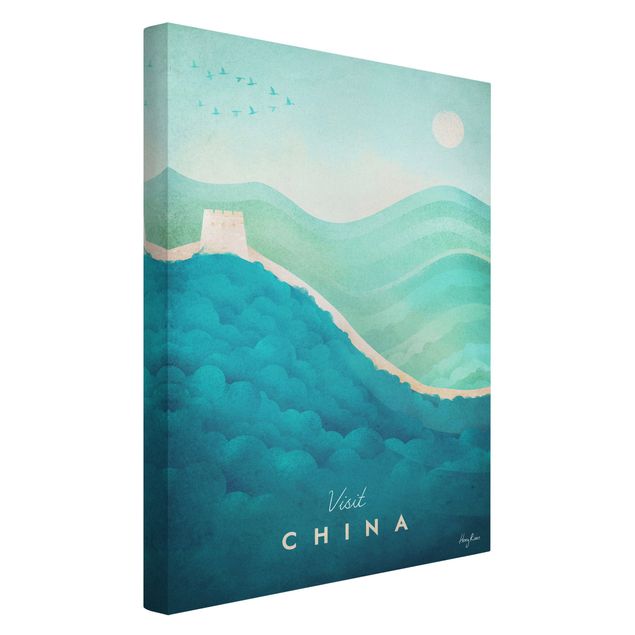 Skyline Leinwandbild Reiseposter - China