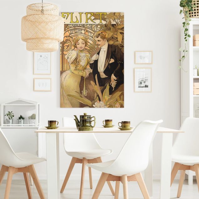 Wanddeko Küche Alfons Mucha - Werbeplakat für Flirt Biscuits