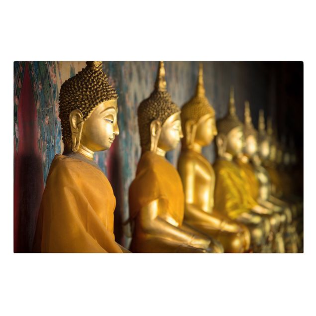 Leinwandbilder Städte Goldene Buddha Statuen