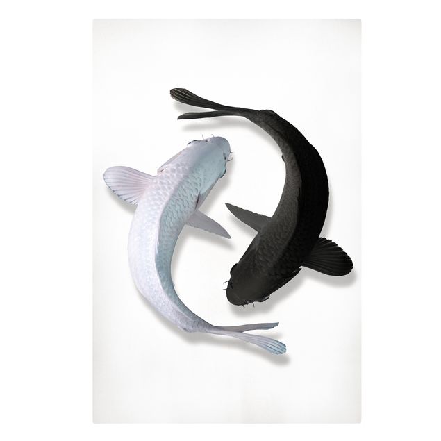 Leinwand schwarz-weiß Fische Ying & Yang
