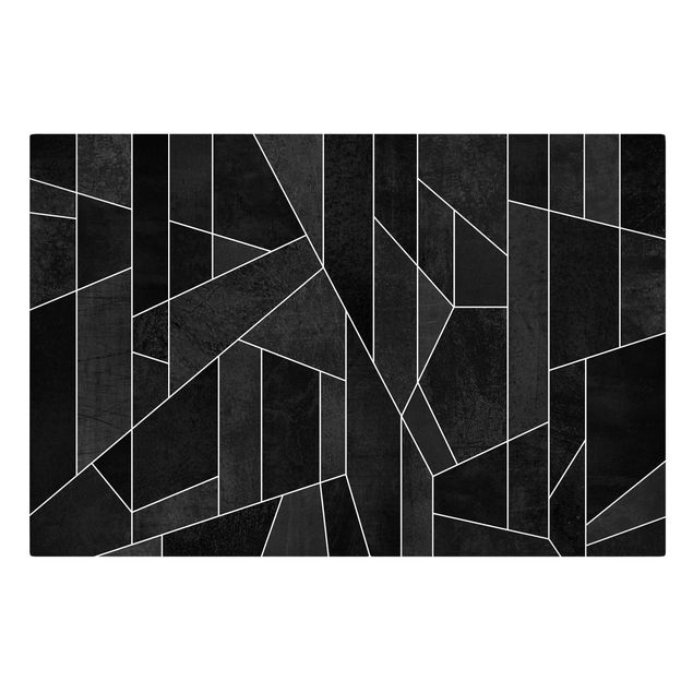 Wandbilder Schwarz Schwarz Weiß Geometrie Aquarell